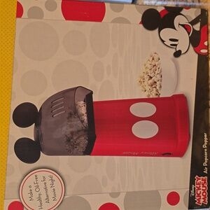 NIB - Disney Mickey Mouse Red Popcorn Maker - New In Box